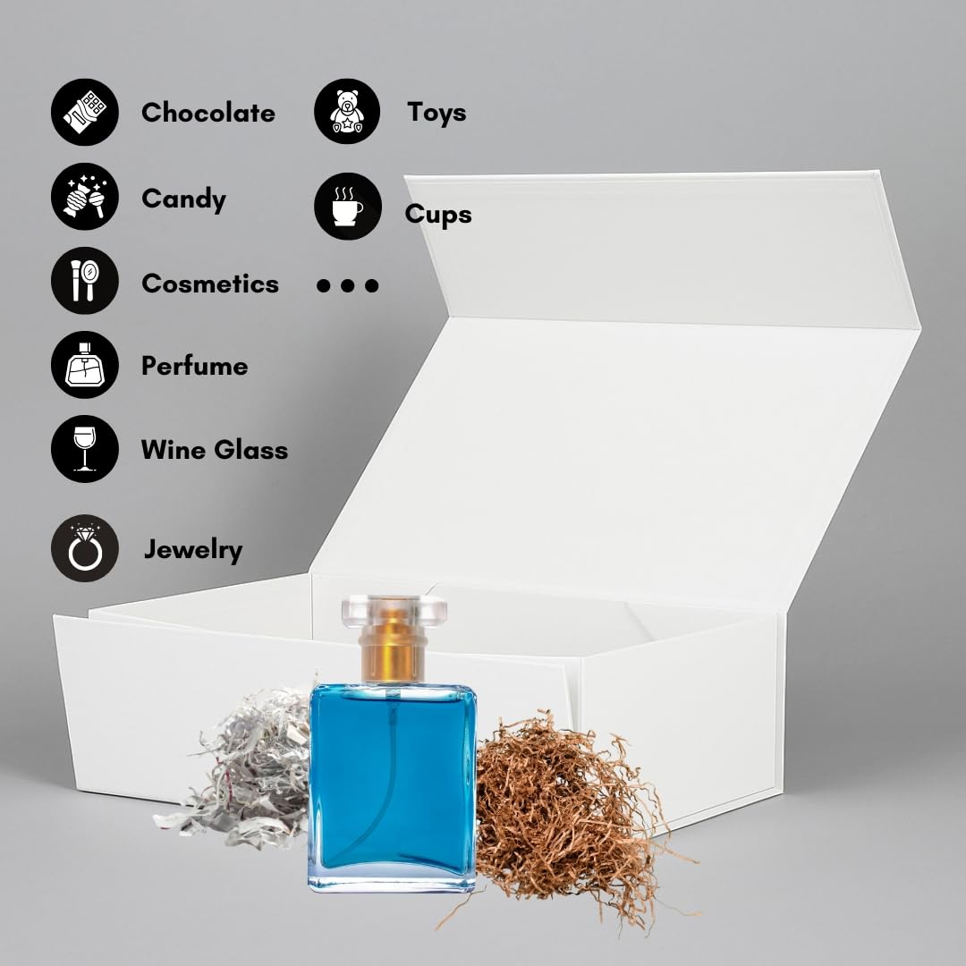 Mainetti Scatola regalo magnetica – 25 confezioni in cartone rigido con chiusura magnetica | scatola regalo vuota per matrimonio, Natale e compleanno | regalo di lusso unisex | Kraft nero