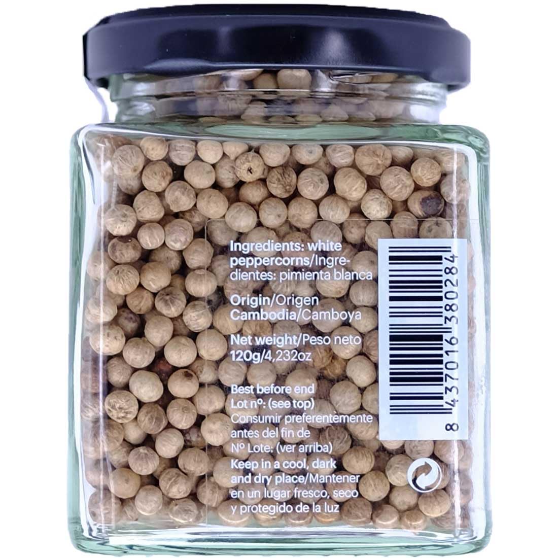 DAMUNE Poivre Blanc de Kampot grains entiers Premium - 120g