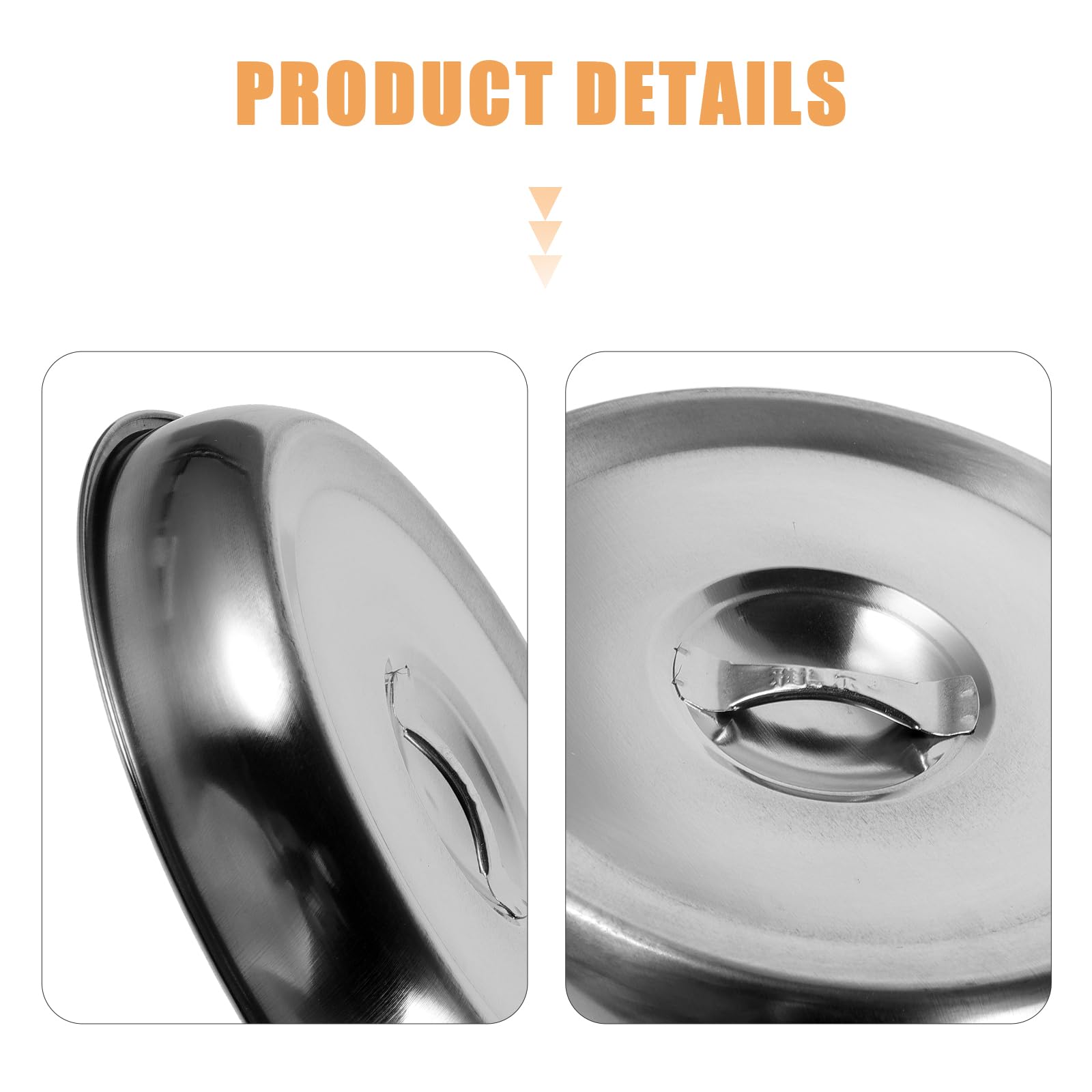 Cabilock 2 Piezas Cúpula De Acero Inoxidable para Bistec, Tapa Circular para Platos, Cúpula para Derretir Queso, Cubierta para Cocina Y Barbacoa, 20Cm