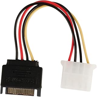 Valueline VLCP73530V015 - Cable (SATA, Molex (4-pin), Macho/hembra, 7 cm, 9 cm, 1 cm) Negro, Rojo, Color blanco, Amarillo