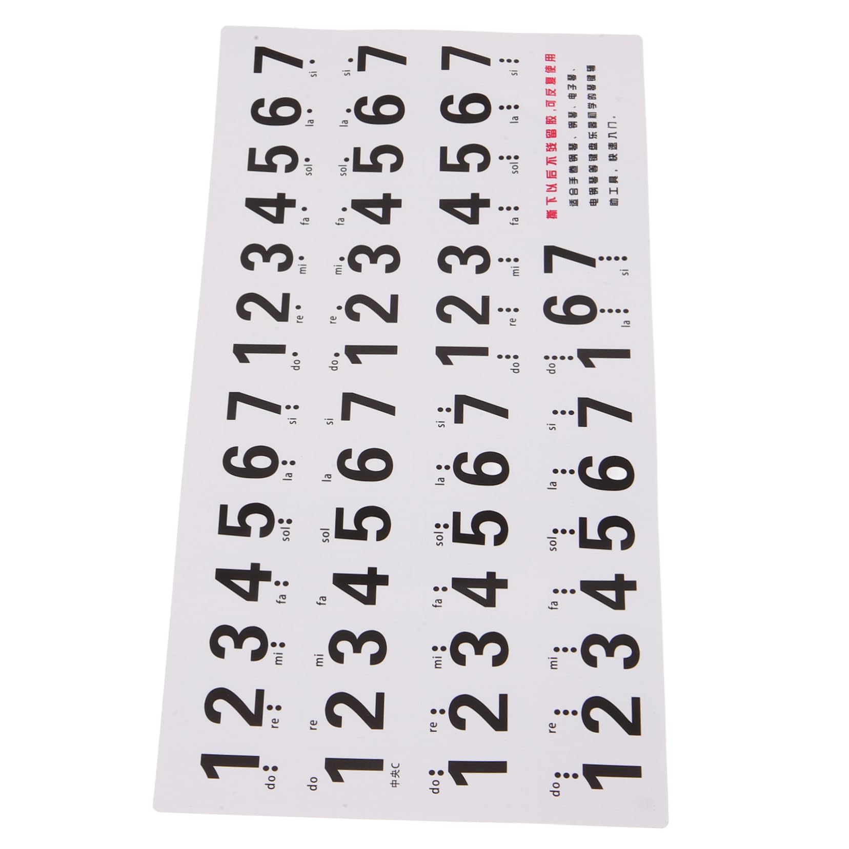 FUNOMOCYA Piano Keyboard Sticker Set 88 Keys Non-Fading Anti-Sweat Wear-Resistant Piano Key Stickers Easy to Apply Remove