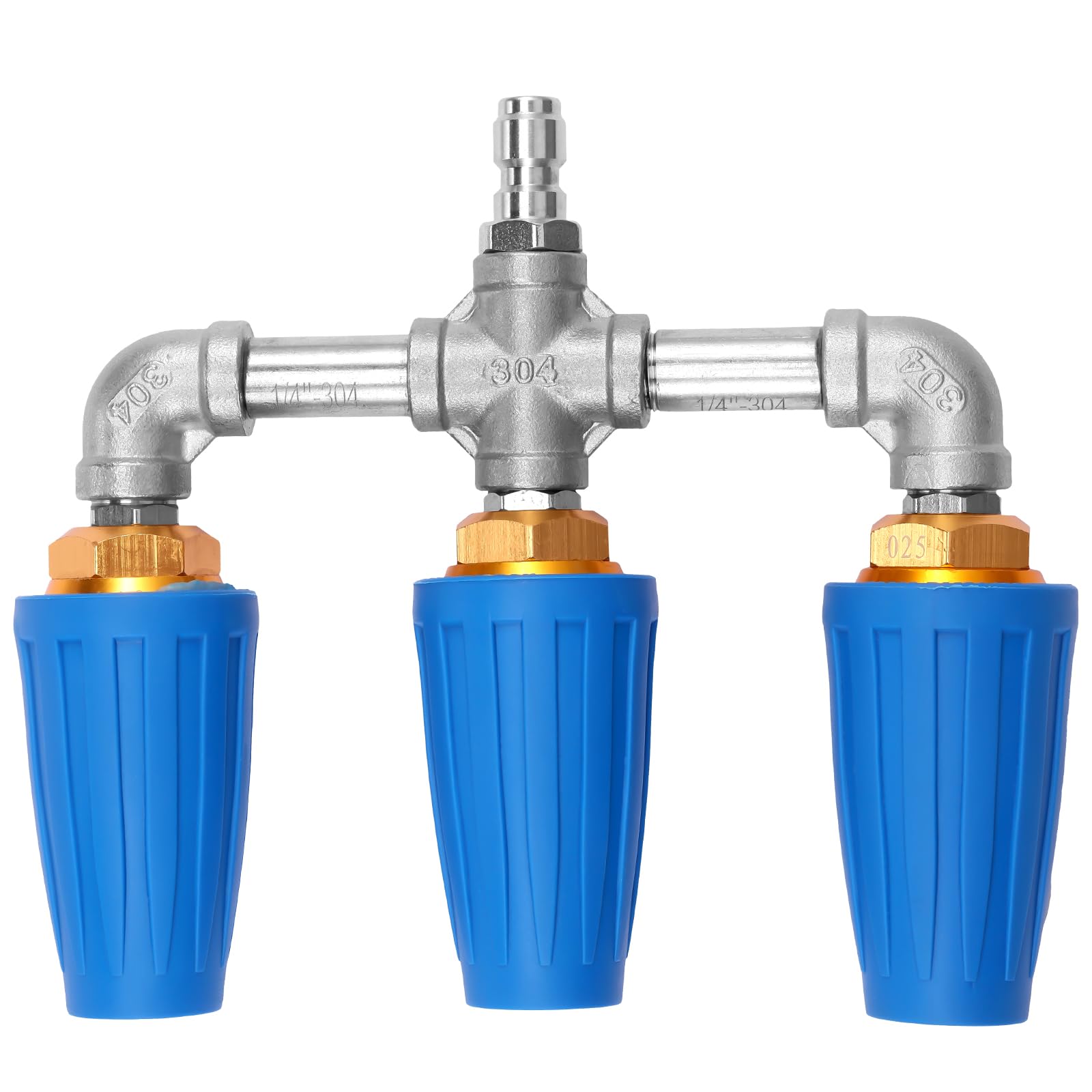 Pressure Washer Triple Turbine Nozzle 360° Rotating Pressure Washer Tip Turbine Nozzle Time Saving Triple for Cleaning Driveways Walls Decks