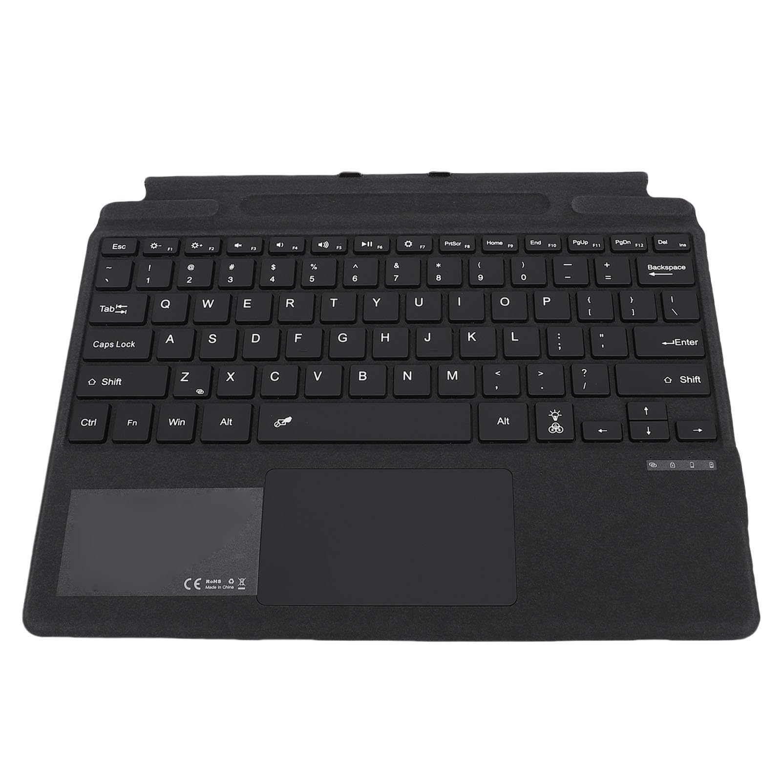 Wisoqu Wireless Keyboard, Ultra Slim Portable Bluetooth Wireless Keyboard with Touchpad, Bluetooth 7 Color Backlight Fit for Pro 8 9 10 11 X Tablets (Black)