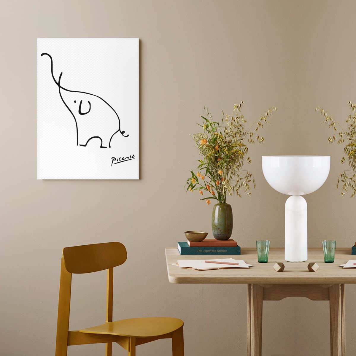 Amazon.co.jp: アートパネル ピカソ 象 キャンバス 絵画 30cm×45cm