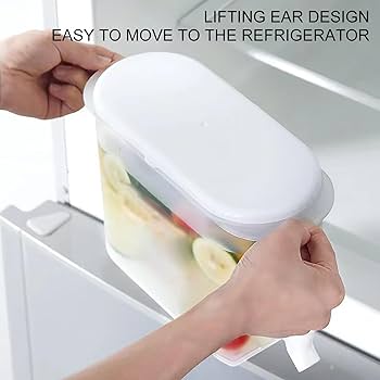 Refrigerator Beverage Dispenser - Large 2.8L Drink Cooler Fridge | Multi Use Cold Water Dispenser, Cold Kettle's With Faucet For Iced Tea, Juice, Lemonade, Home, Kitchen, Outdoor Parties And Barrs