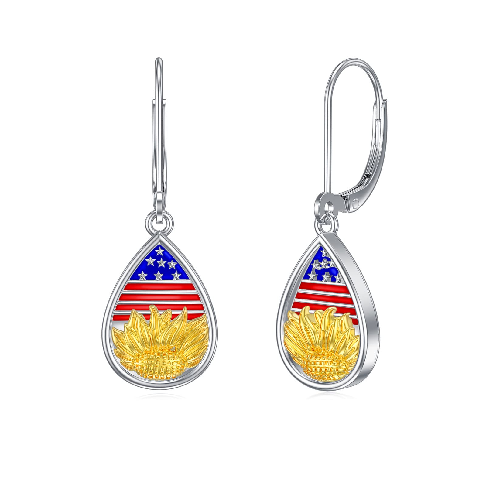 MISTBEE Violinist/Gymnastics/Lotus/Sunflower/Mushroom/Spider Web/Lightning Bolt/Dragonfly/Bee/Butterfly/RBG Dissent Collar Dangle Earrings for Women Sterling Silver Drop Hook Earrings Mothers Day