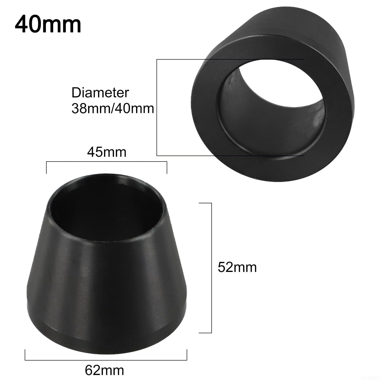 Cono professionale per bilanciatore ruota 38 mm/40 mm, progettato per un bilanciamento accurato degli pneumatici con una durata affidabile (40 mm)
