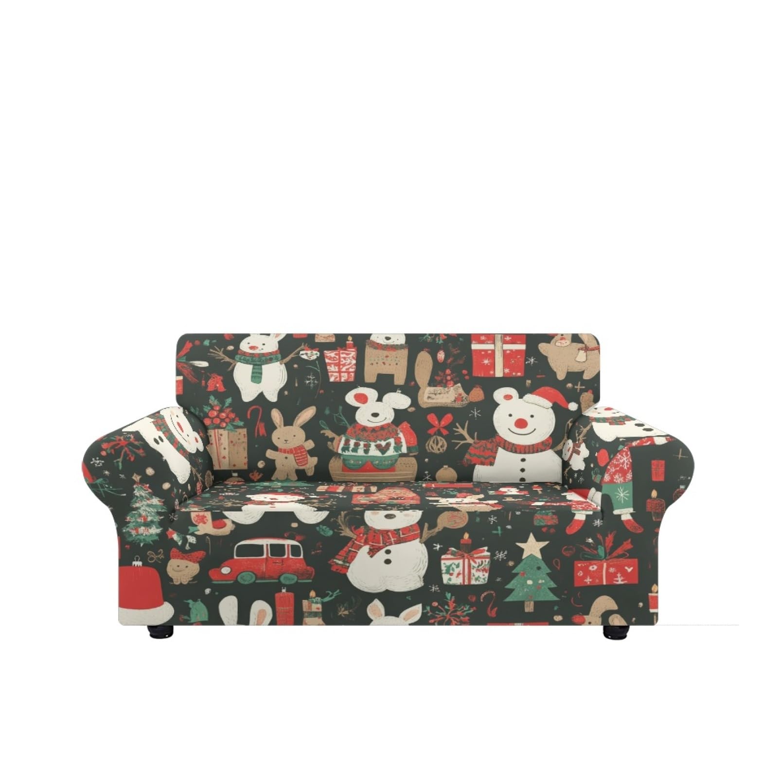 Housse Canapé 3 Places Art Abstrait Housse Canapé Extensible 1 Places,avec Accoudoirs,Super Élastique Sofa Cover,Antidérapante,Antisalissure,Lavable