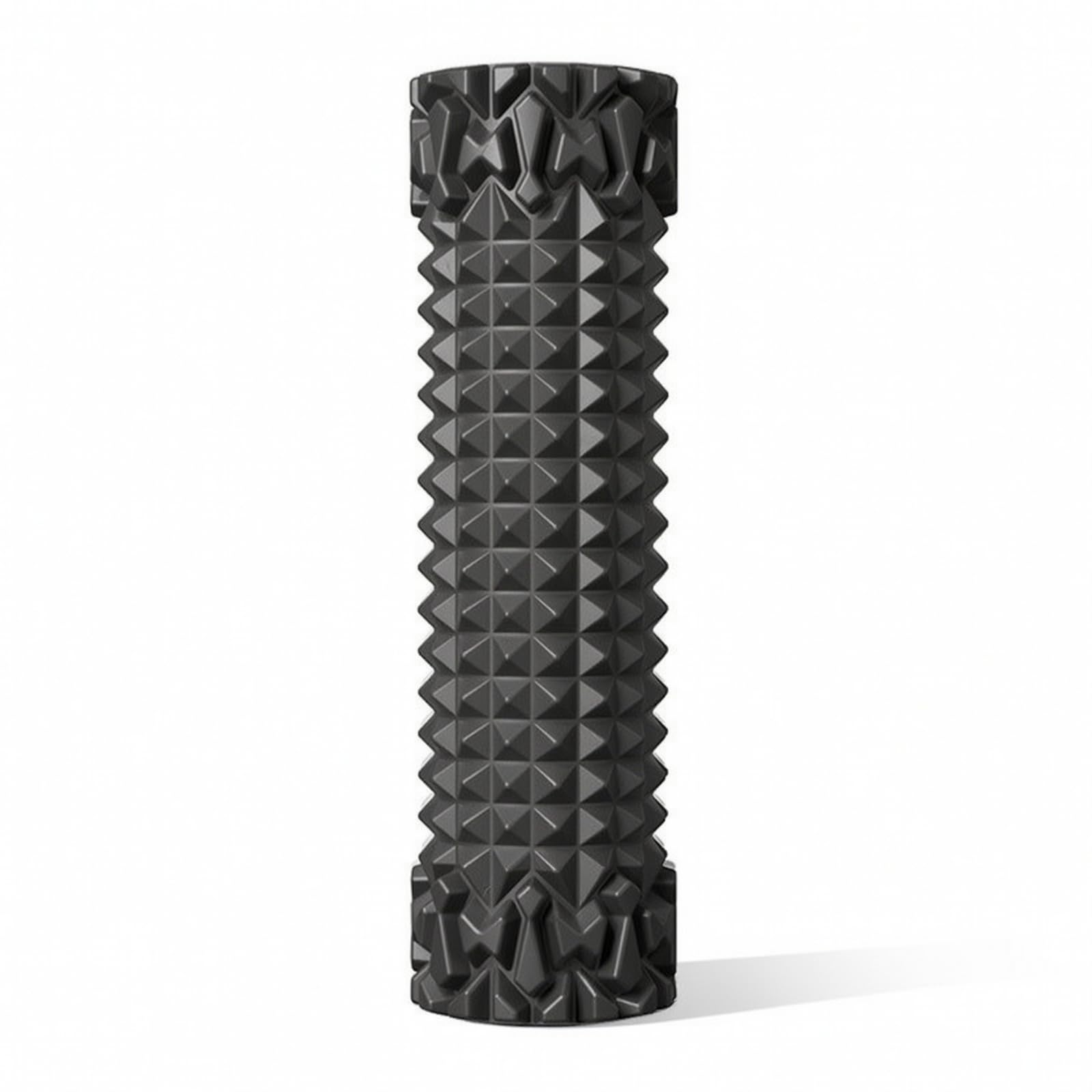 Massage-Foamroller strukturiert strukturierte Schaumstoffrolle hart dreidimensionalmassagerolle für körper, Schwarz, 50 15cm