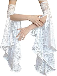 1 Pair Gothic Black Lace Sleeves Witch Gloves Victorian Lace Arm Sleeve Women Vampire Accessory