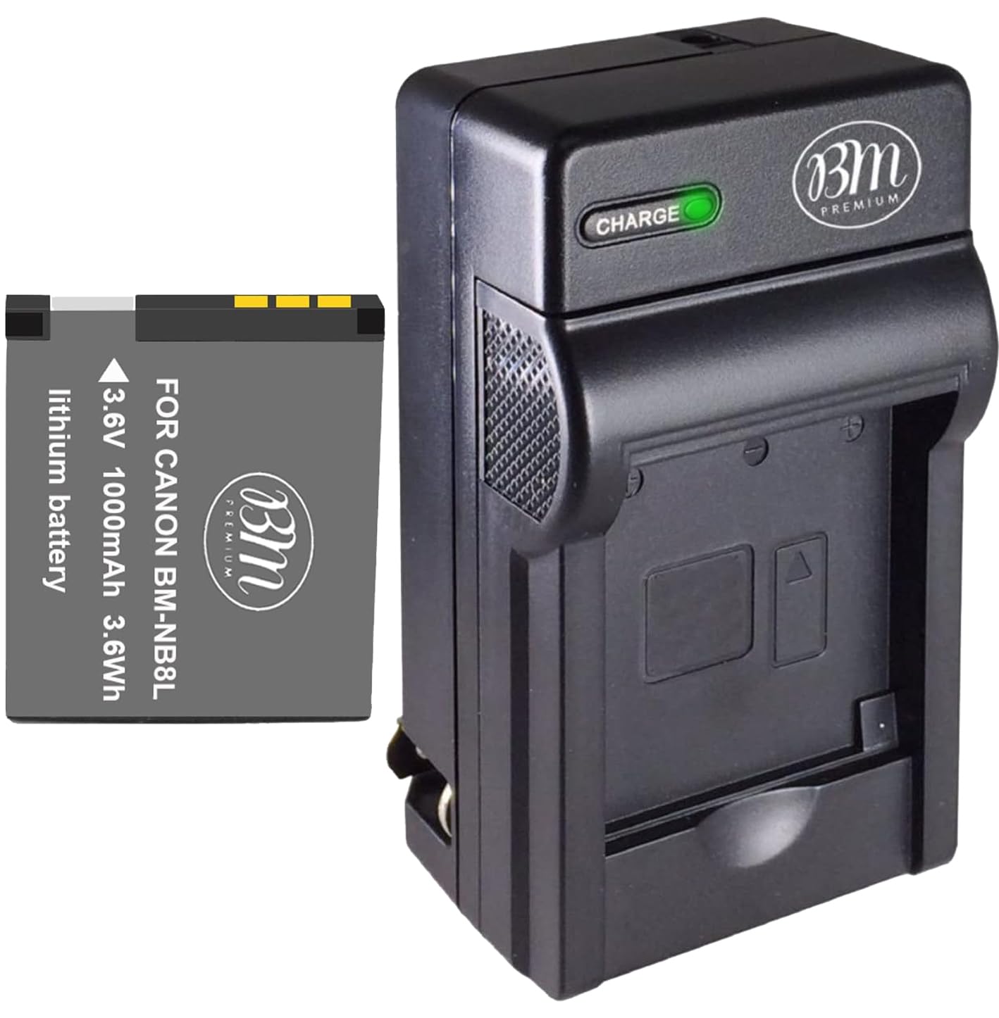 BM Premium NB-8L Battery & Charger Kit for Canon PowerShot A2200 is A3000 is A3100 is A3300 is Digital Camera Includes NB8L Replacement Battery + AC/DC Battery Charger
