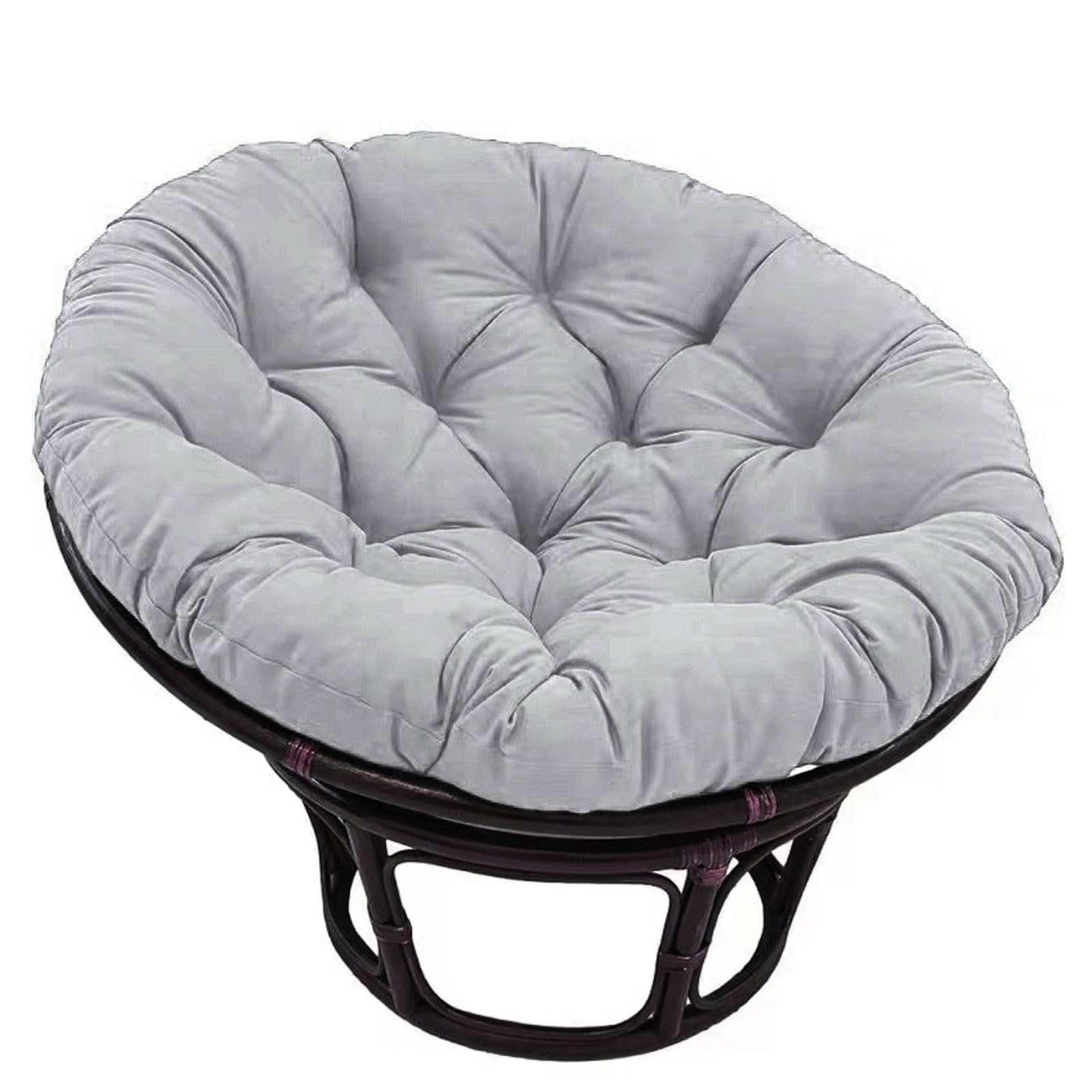 Cojín acolchado redondo gris de 60 cm: máximo confort para tu balancín de patio
