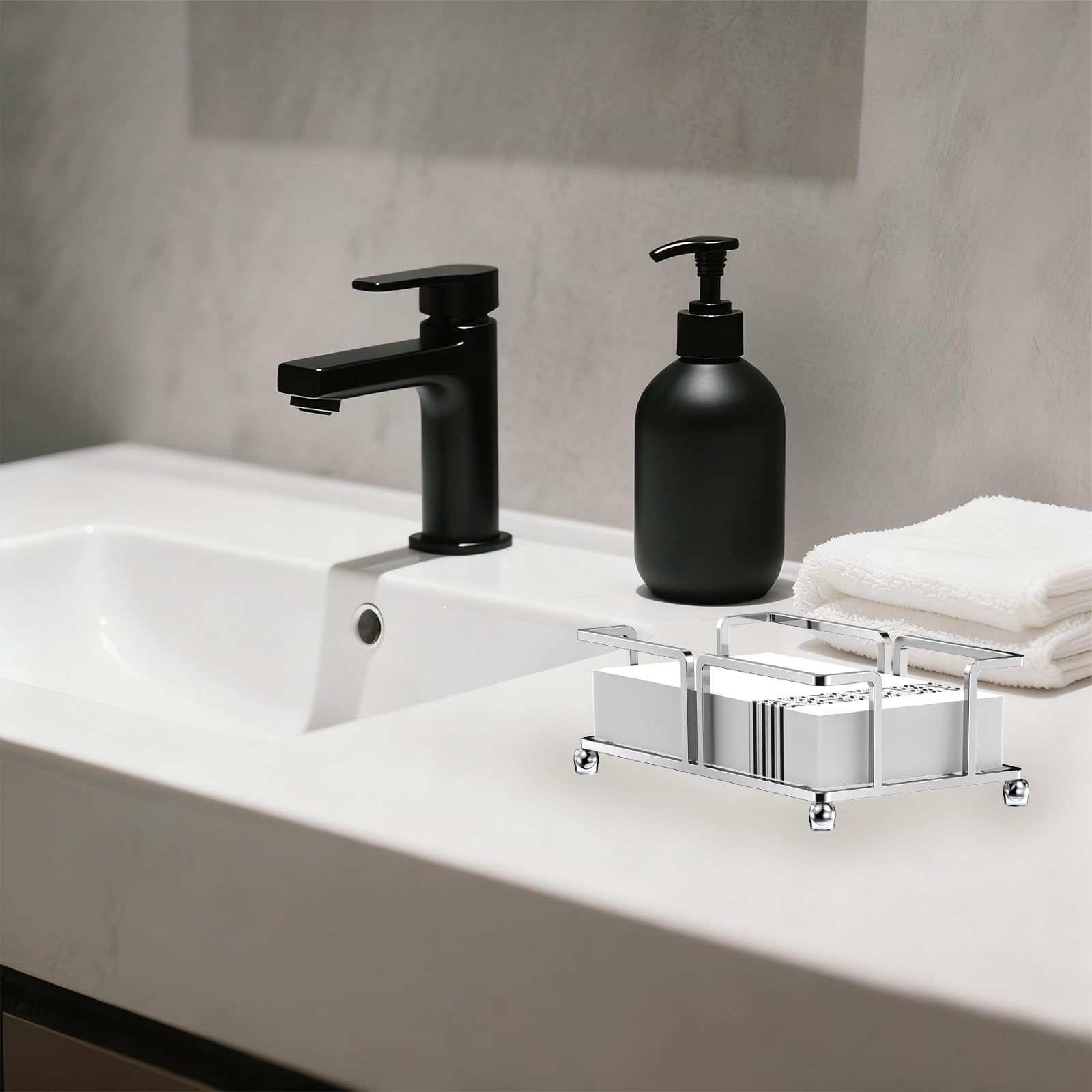 Soporte para toallas de papel de baño, bandeja para toallas de baño, servilleteros, toallas de invitados, servilleteros desechables, baño, mesa de comedor de cocina (plateado)