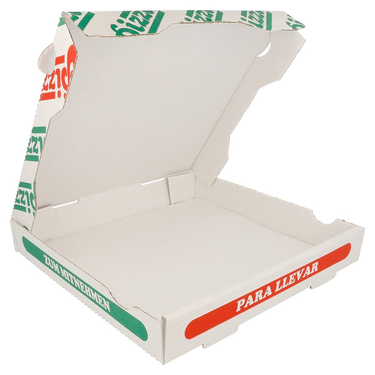 Scatola Pizza Microcanale Bianche 26X26X4 Cm Bianco Cartone - 100 Unità