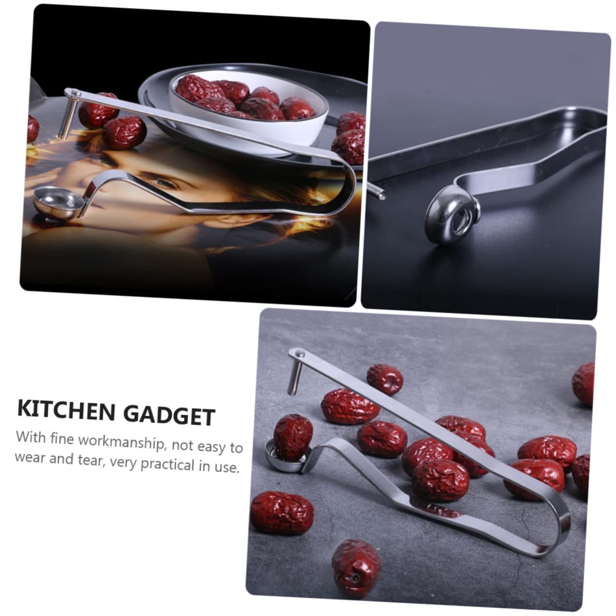 Ciieeo Ergonomic Design Red Date Corer Premium Stainless Steel Multi-functional Kitchen Gadget for Fruit Coring