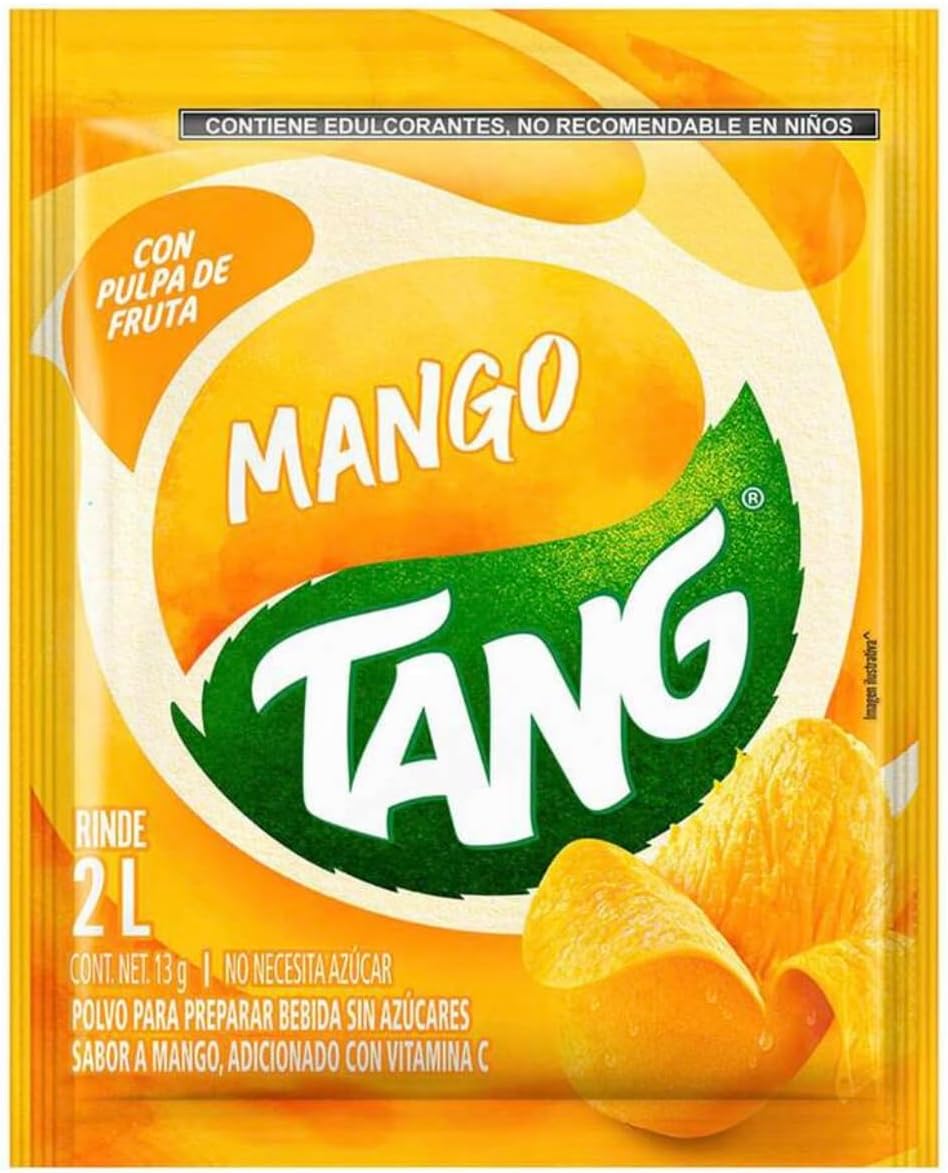 3 X Tang Mango Flavor No Sugar Needed Makes 2 Liters of Drink 15g From Mexico