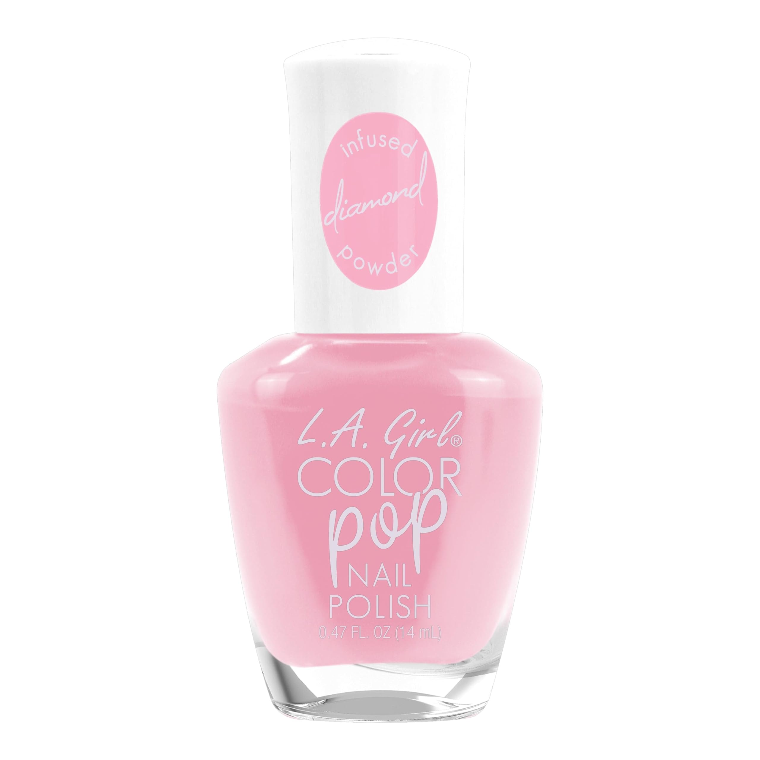 L A Girl Color Pop Nail Polish with Diamond Powder Cupcake Pink GNL888G