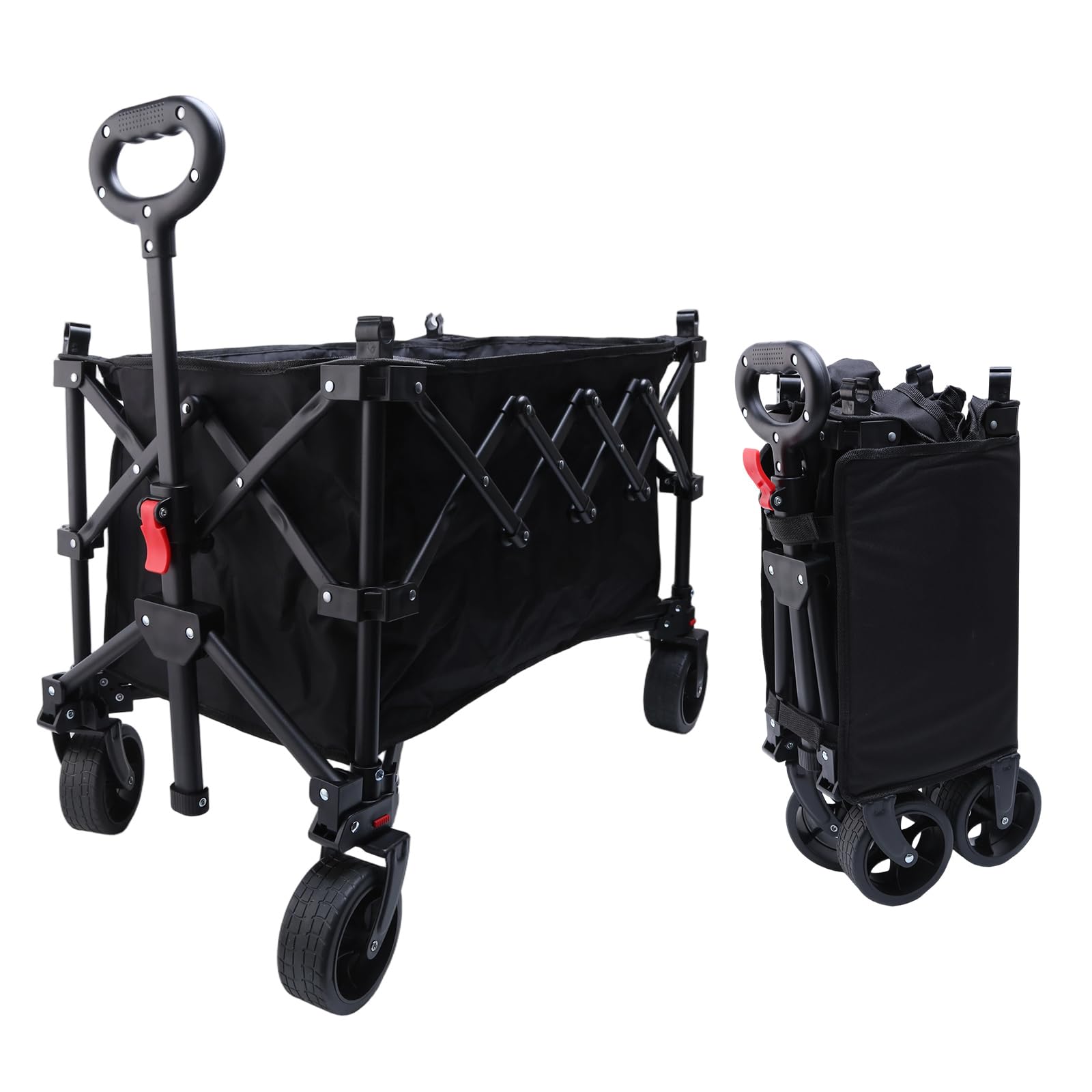 150L Festival Trolley, Heavy Duty Beach Trolley Cart with Adjustable Handle