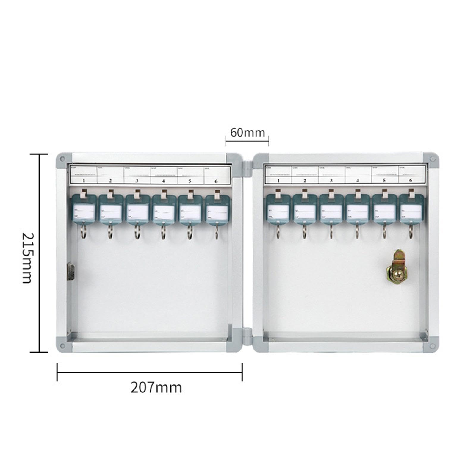 Porte-clés Sécurisé, Rangement pour Clés avec Serrure, Armoire de Rangement, étiquettes à Clés Amovibles, Index, Alliage D'aluminium, Idéal pour L, Position des 12 touches
