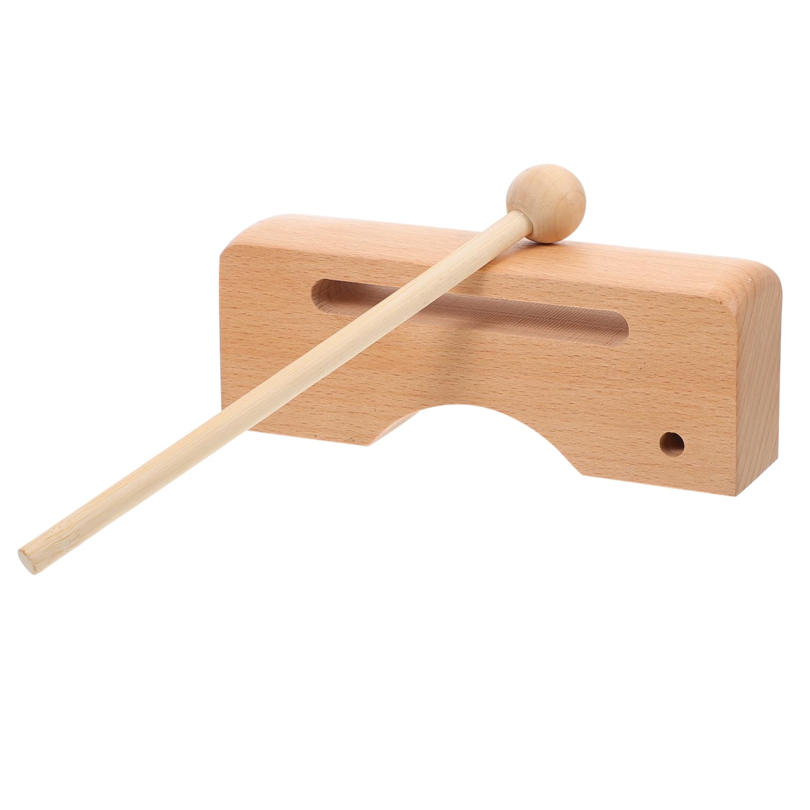 Holibanna Musical Wood Block Percussion Instrument Safe and Easy to Use Music Rhythm Tool for Wood Material Enhances Listening Skills for Early Music Education