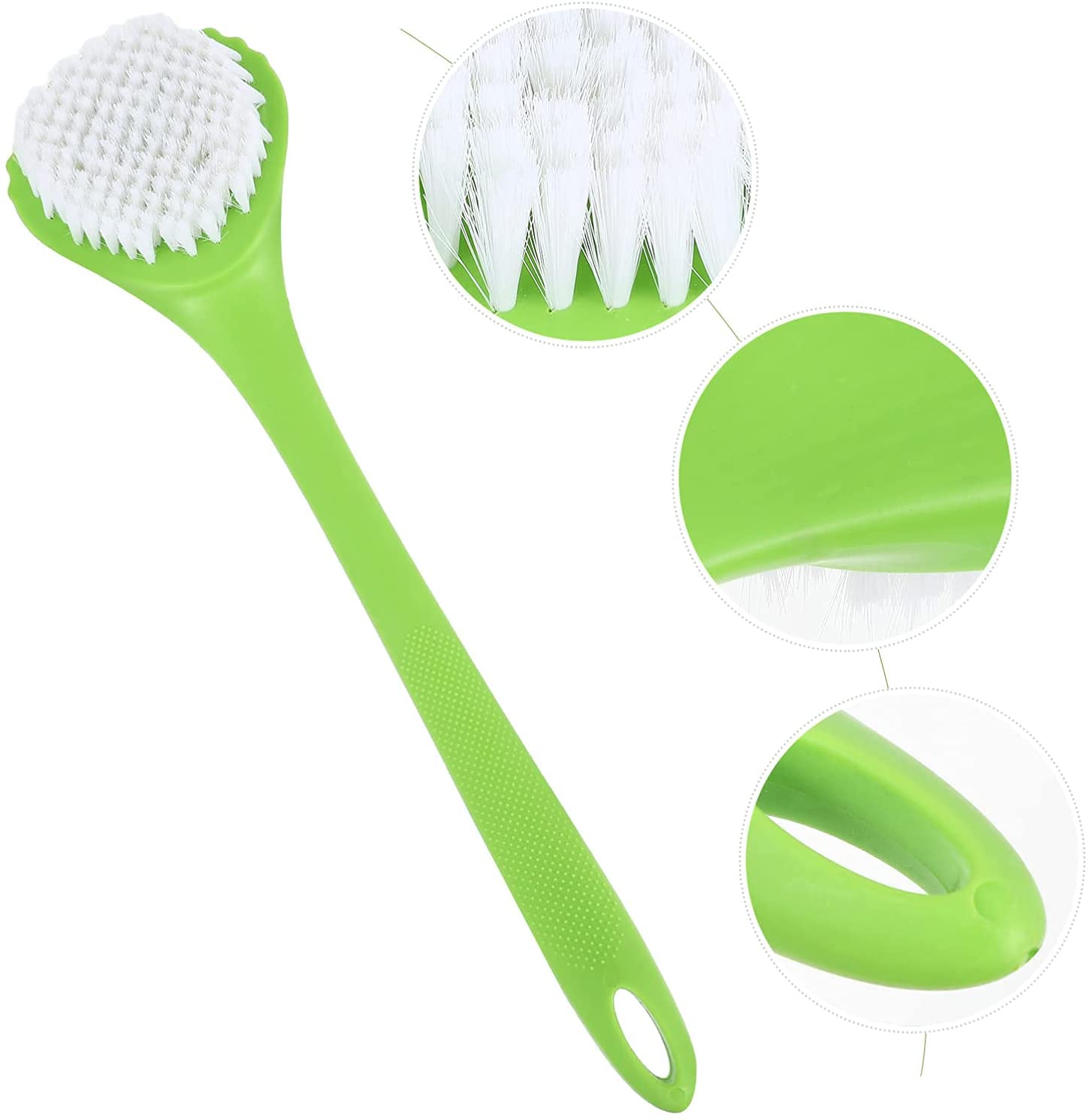 Cepillo Exfoliante, Mango Largo Depurador De Limpieza De Espalda De Baño Depurador De Limpieza De Espalda De Baño Cepillos De Baño Y Cuerpo (Color : Verde) (Verde)