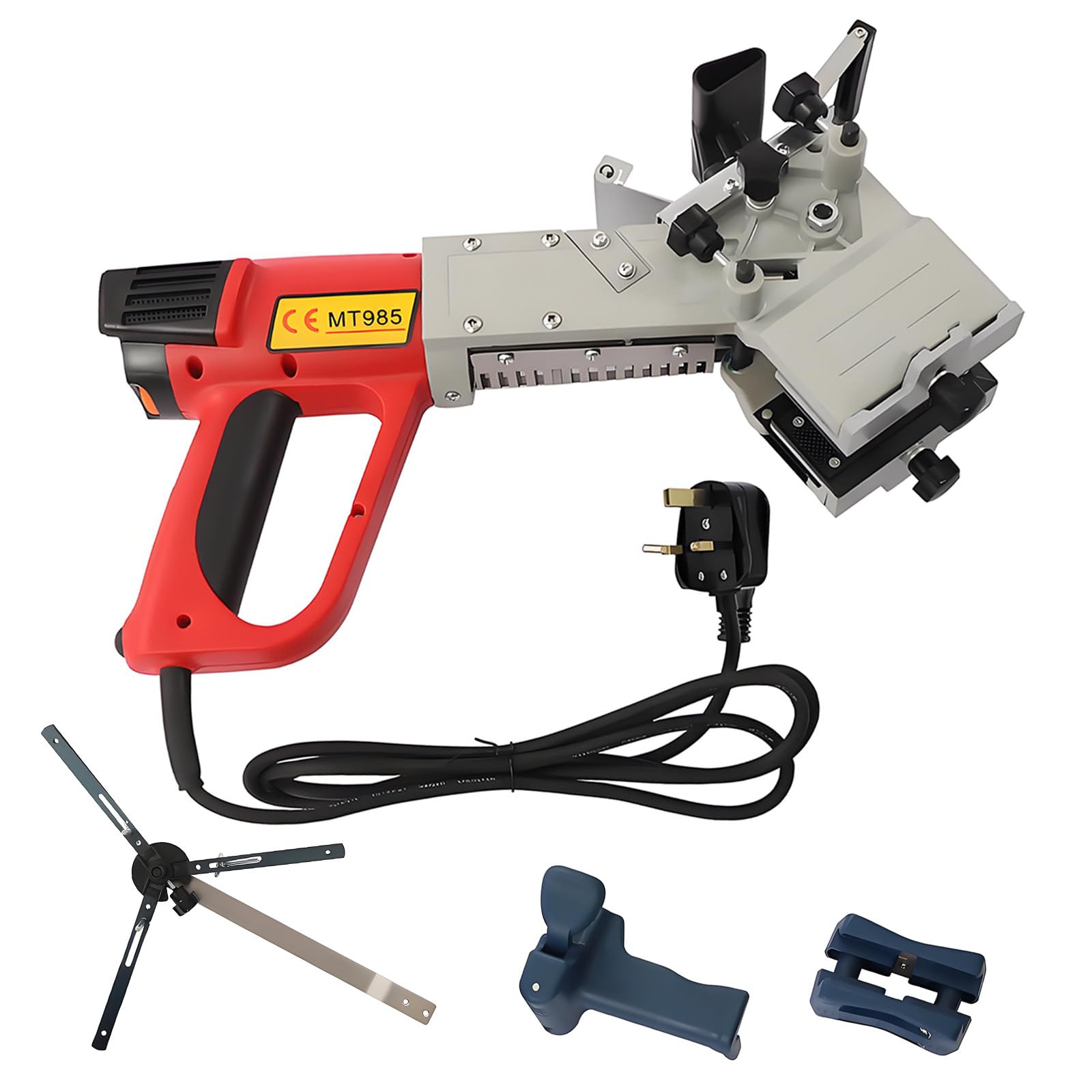Htdre 2000W Portable Manual Edge Bander Machine For Wood And Pvc, Curve And Straight Edge Banding With Accurate Cuts, Three Speed Settings