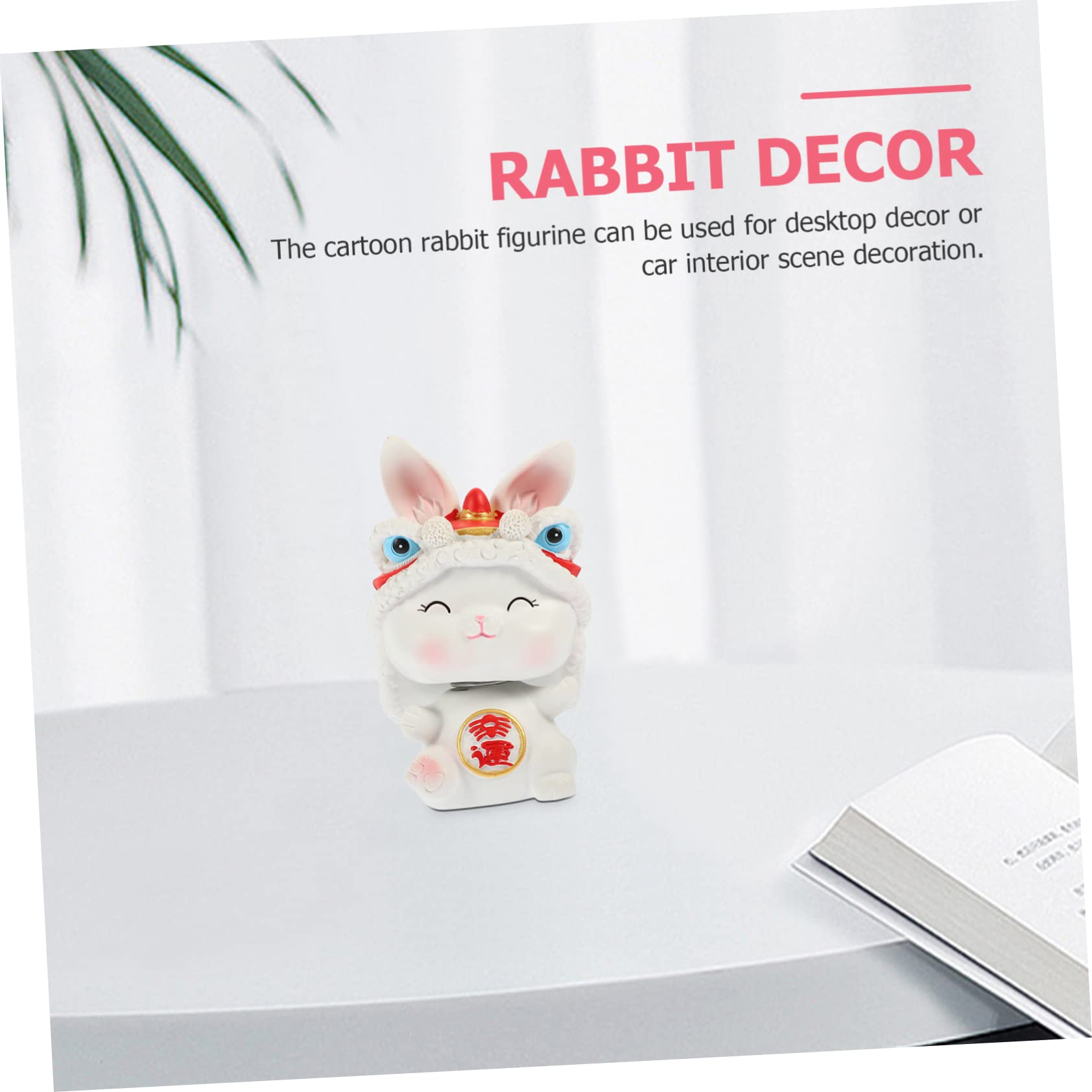 IMIKEYA 4 Pièces Ornements artisanaux en résine Micro Paysage Lapin Mini-Animaux Accessoires Auto Car Accessories Jouet Animal Figurine de Lapin pour la Maison Petit en résine