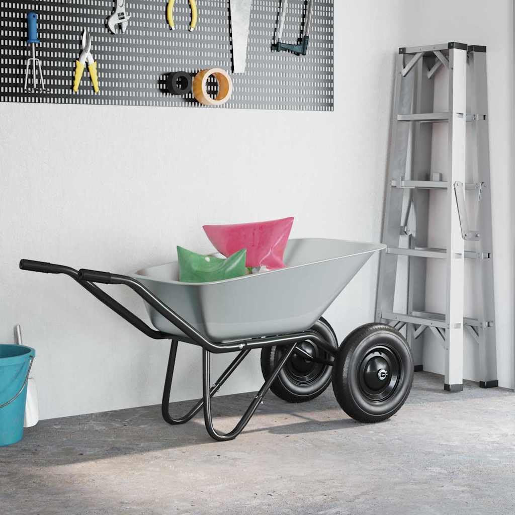 Schubkarren Ersatzschaufel aus robustem Stahl 88 x 60 x 32 cm, Universelle Schubkarrenmulde für Gartenarbeit und Transport, Silber