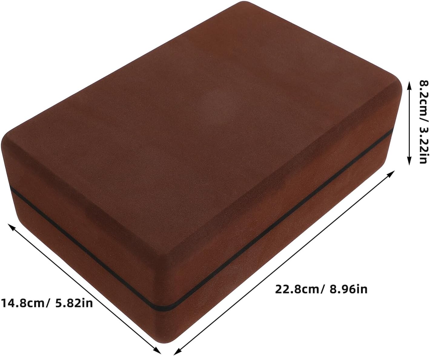 Yoga Blocks Foam Set, Non-slip Pilates and Workout Blocks, High-density Thickened Exercise Bricks for Yoga, Meditation, and Flexibility Training, Coffee Color, 200g