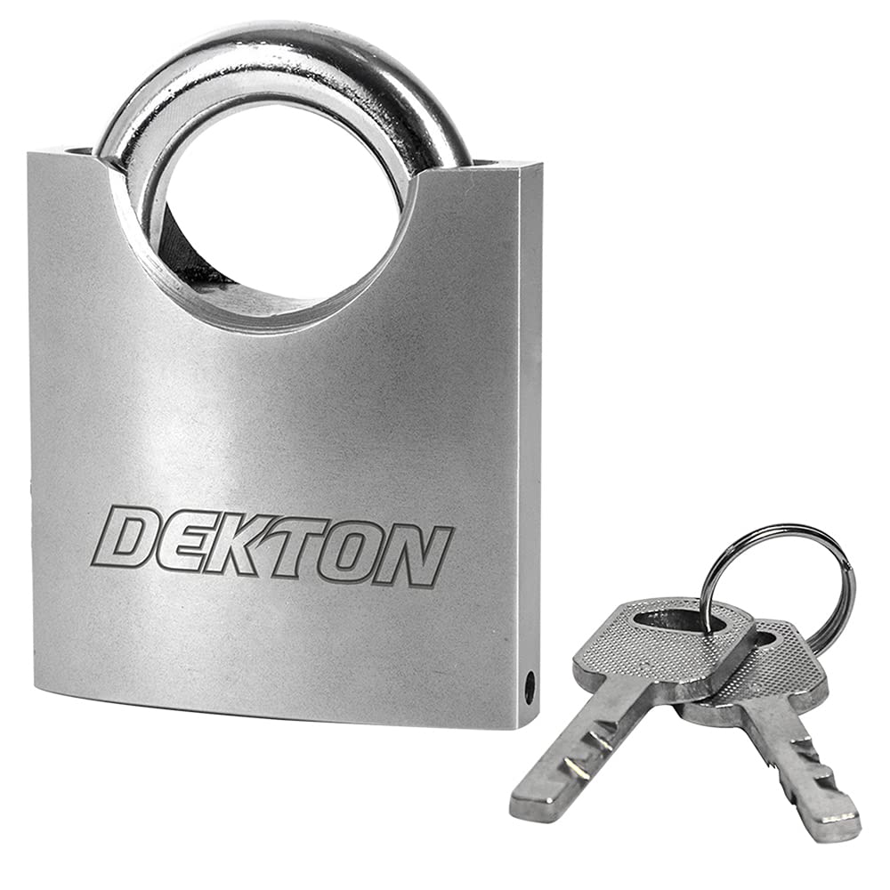 Dekton 40MM Closed Shackle Padlock | Hardened Steel Shackle |Minimal Shackle to Prevent Bolt Cutter & Saw Attacks | Ideal for Residential & Commercial Property, Lockers, Luggage | Includes 2 Keys