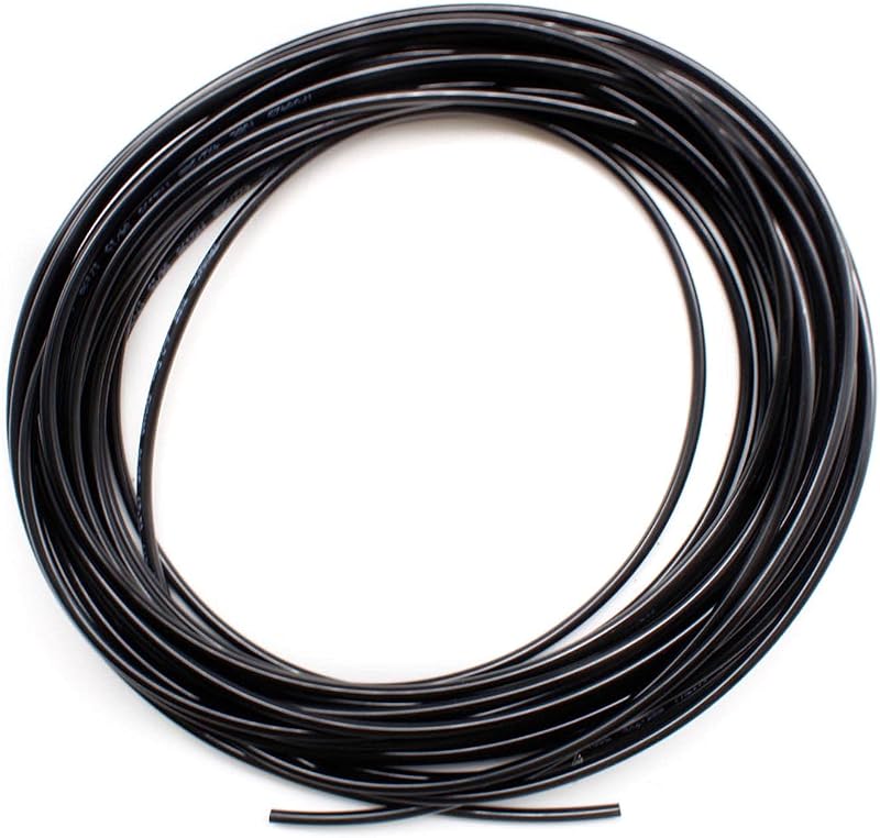 SRJQXH Pneumatikus Levegőcső 4mm/2.5mm - 10m Fekete PU Tömlő Sűrített Levegőhöz, Ipari és Kerti Alkalmazásokhoz, -30°C - 80°C