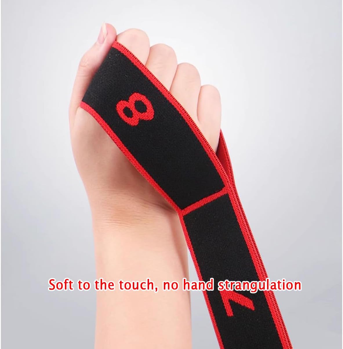 Stretch Strap Fitness Resistance Band for Stretching and Yoga Elastic Exercise Band with Loops Number Stretch Resistance Band with Clear Markings, Hamstring Stretcher Device Leg Exercise Equipment，8-Section Elastic Training Bands for Flexibility