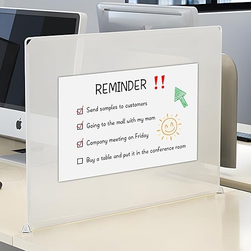 Miniatura 4 de Pizarra blanca autoadhesiva de borrado en seco para pared, hojas de borrado en seco de 16 x 12 pulgadas, paquete de 2 y 2 marcadores, pizarras