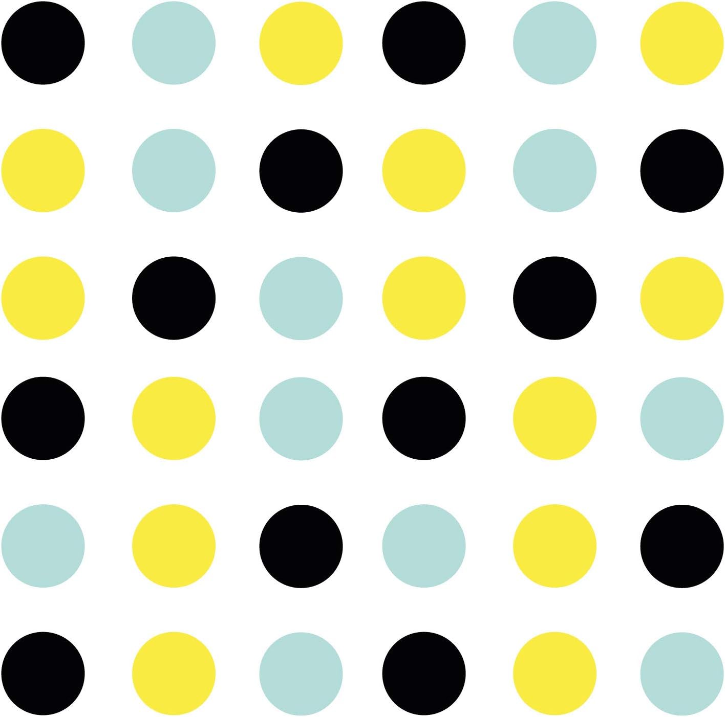 Spot Wall Stickers, Black, Yellow and Aqua - Image 3