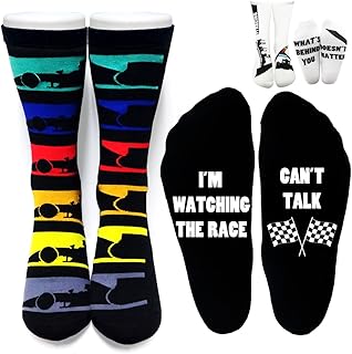 Racing Car Socks Race Team Driver Auto Motorsport Compatible with Formula One F1 Fans Men Women Gift Funny Quotes