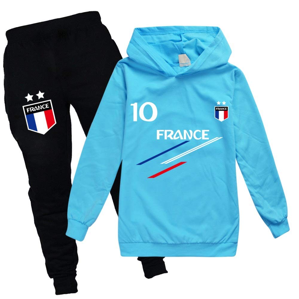 Survêtement football France enfant résistant aux lavages pour fille et garçon 8 ans