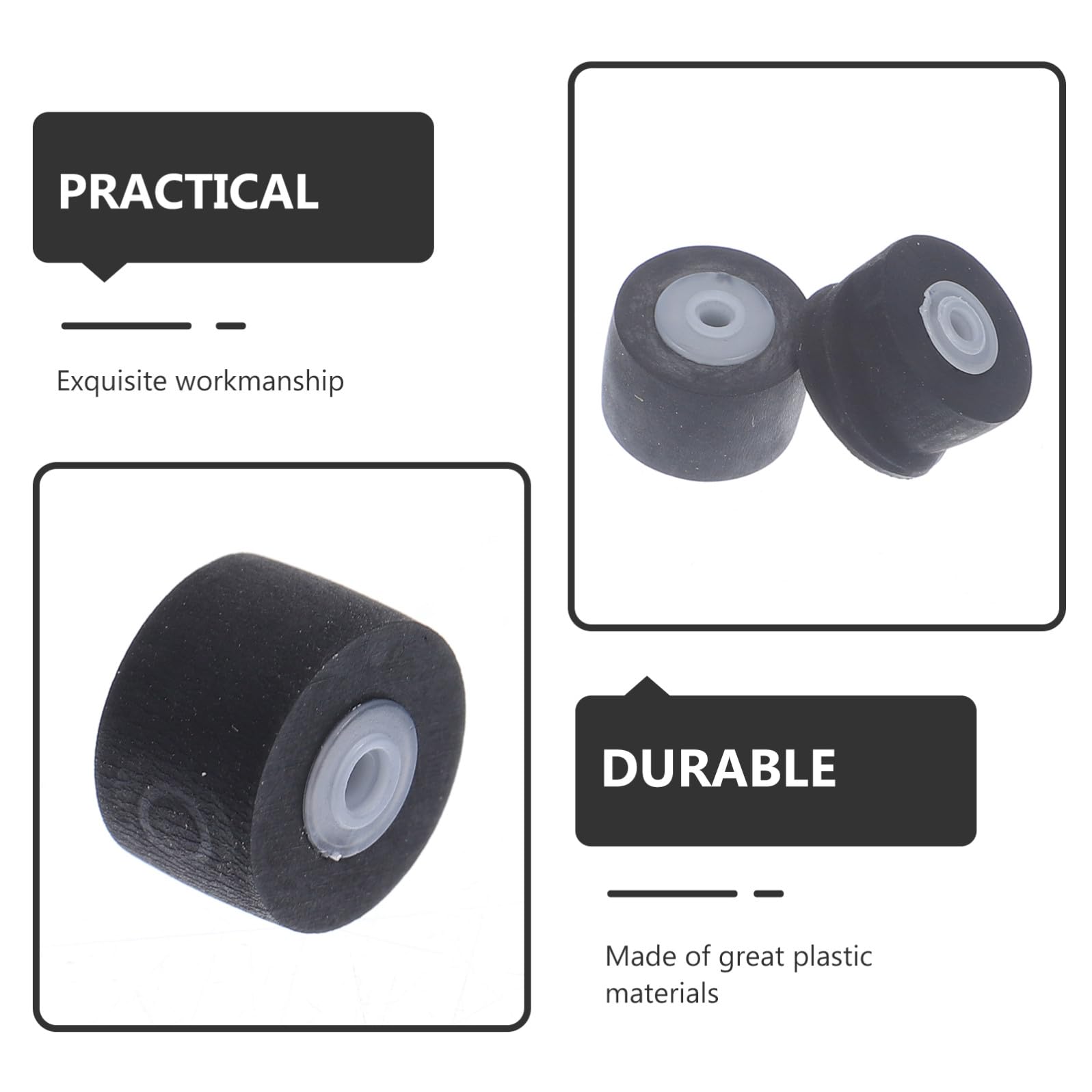 Garneck 10 Galets Presseurs pour Bande Radio, Rouleaux Pinceurs Compacts en Plastique, Diamètre 10 Mm, Kit 10 Pièces pour Enregistreurs Audio Portables et Entretien Matériel Audio