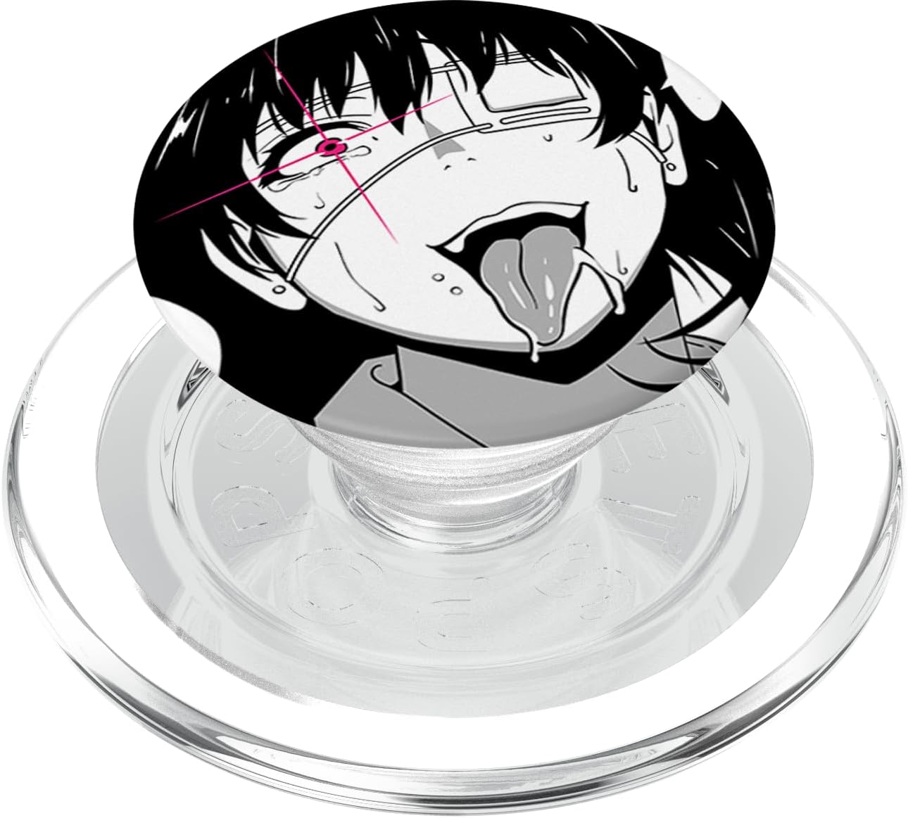 Ahegao waifu material funny face anime girl - Otaku things PopSockets PopGrip: Swappable Grip for Phones & Tablets PopSockets PopGrip for MagSafe