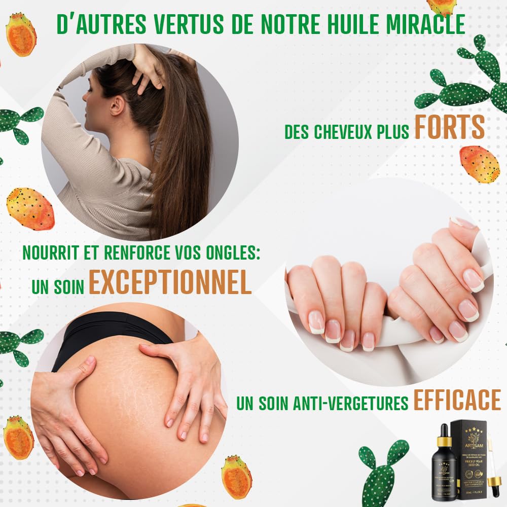 MEILLEURE HUILE ANTI-AGE HUILE DE PÉPINS DE FIGUE DE BARBARIE BIO - Top 1 des soins anti-rides et anti-cernes - Pressé à froid Certifiée 100% Bio Pure et Naturelle - Extra Vierge 30 mL Vegan