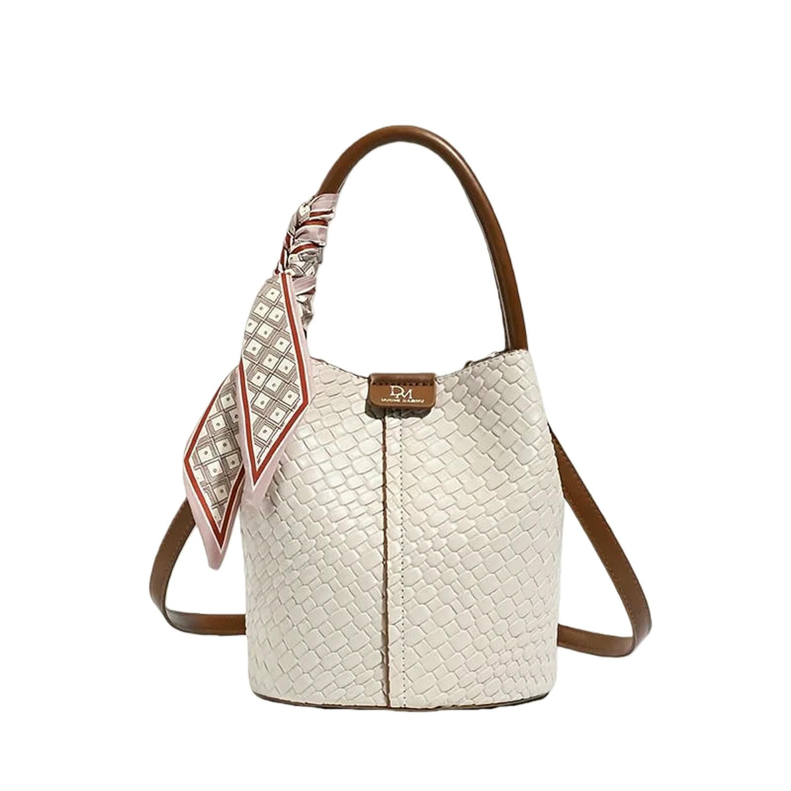 CHENSHI Borsa a Mano Donna Borse Tracolla da alla Moda di Grande capacità Secchiello Singola Spalla Versatile retrò Adatta al Pendolarismo-Verde
