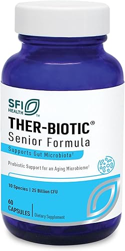 Klaire Labs Ther-Biotic Probióticos para personas mayores, apoyo digestivo e inmunológico para hombres y mujeres mayores de 60 años, bifidobacterias