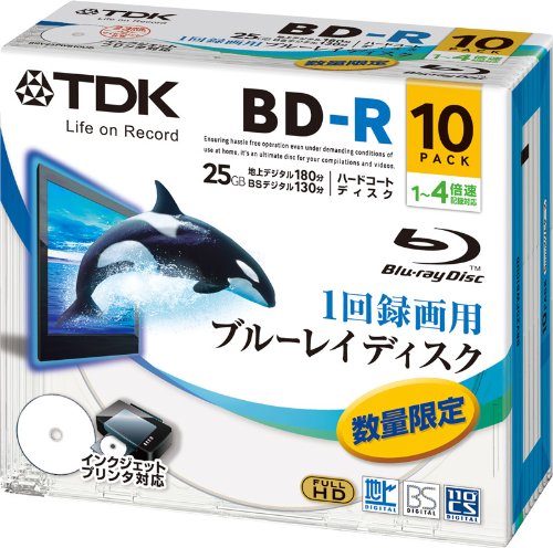 Amazon.co.jp: TDK 録画用ブルーレイディスク BD-R 1回録画用 25GB 1-4
