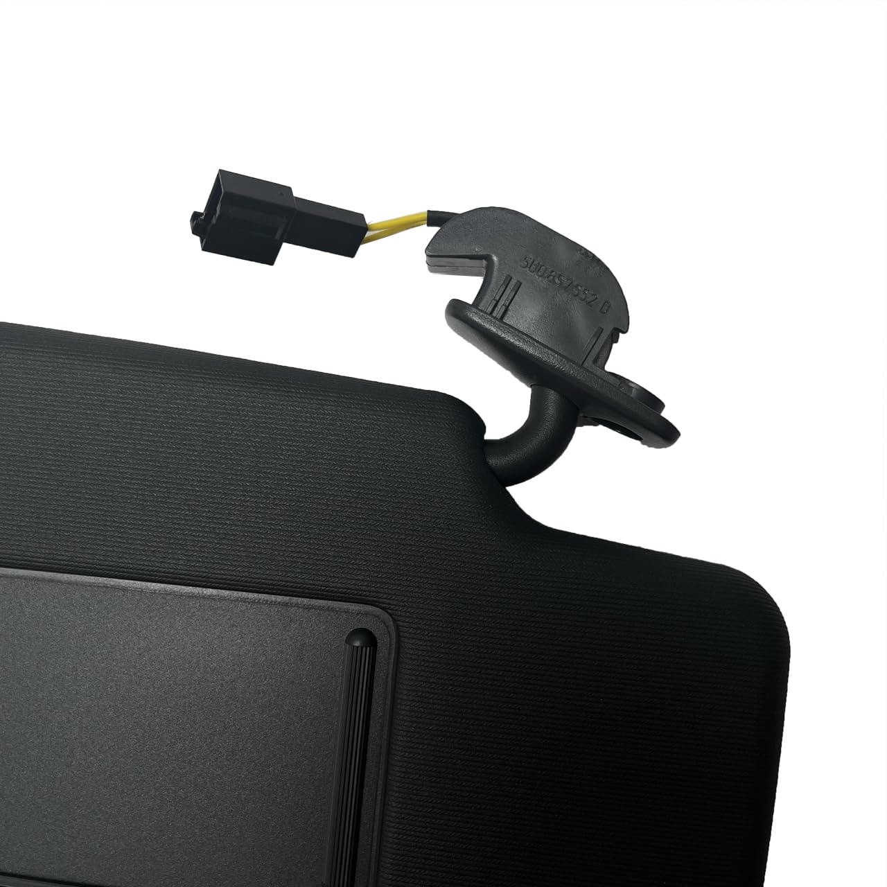 5U0857552 Front Sun Visor Panel with Makeup Mirror Compatible with VW Golf 4 Black Passenger Side Sunshield