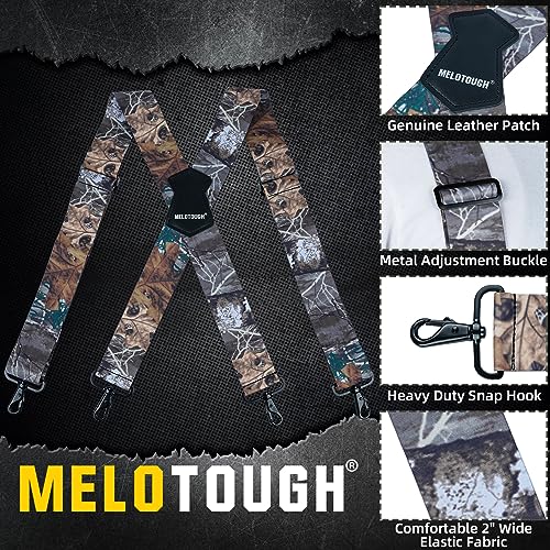 Melotough 2 Inch Wide Suspenders Camo Suspenders For Men X Shape Adjustable Elastic Suspenders Braces With Heavy Duty Snap Hooks thumb #1