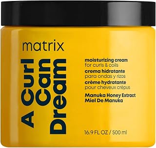 Matrix Moisturizing Leave-in Cream A Curl Can Dream, Conditioning Treatment, Moisturizes & Defines Curls, For Curly & Coily Hair, Infused wtih Manuka Honey, 500ml (Packaging May Vary)