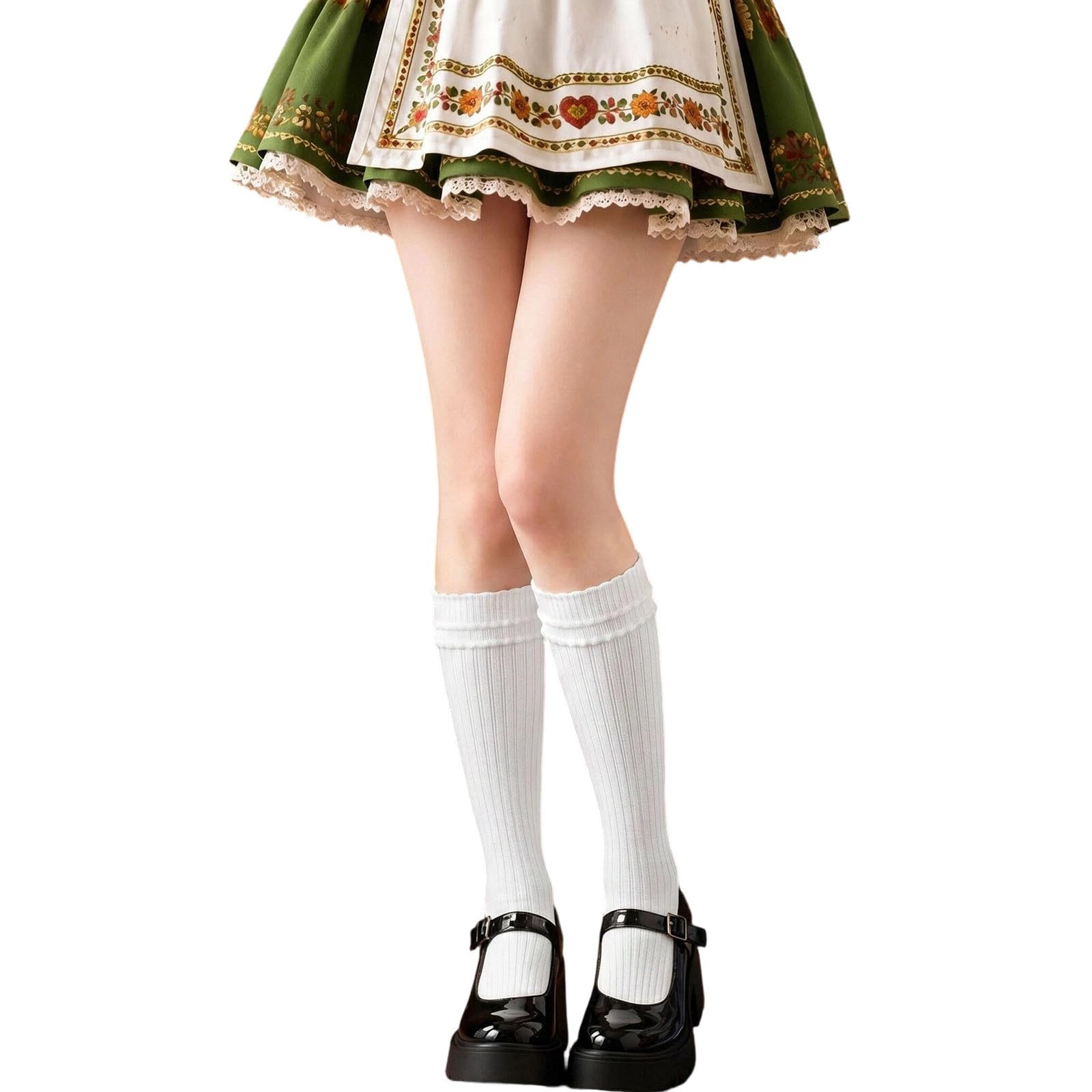 Trachtenstrümpfe Damen Lange Trachtensocken Oktoberfest overknee Strümpfe