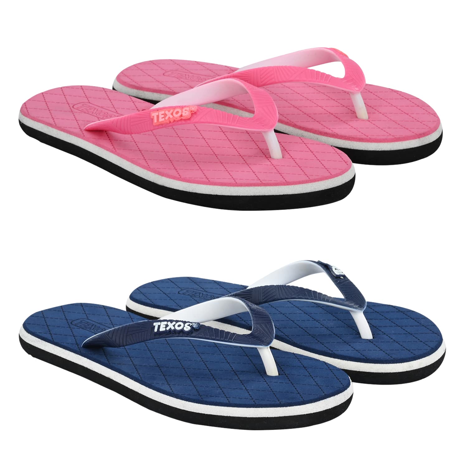 Birde Premium Slipper Flip Flop for Women Pack of 2-VANYA-01-PNK-VANYA-01-N.BLU_5 (B0BR8C5HV4) Amazon Price History, Amazon Price Tracker