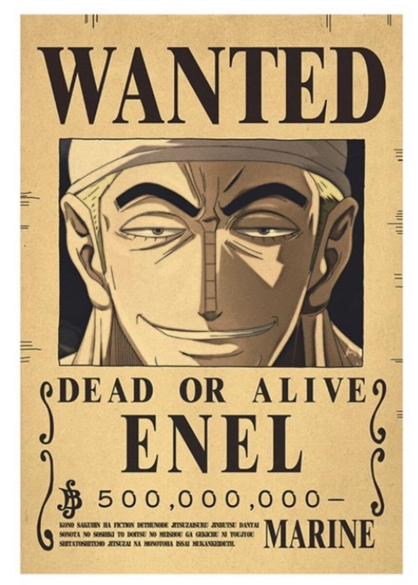 Amazon.co.jp: ワンピース エネル 懸賞金 手配書 ONE PIECE ポスター