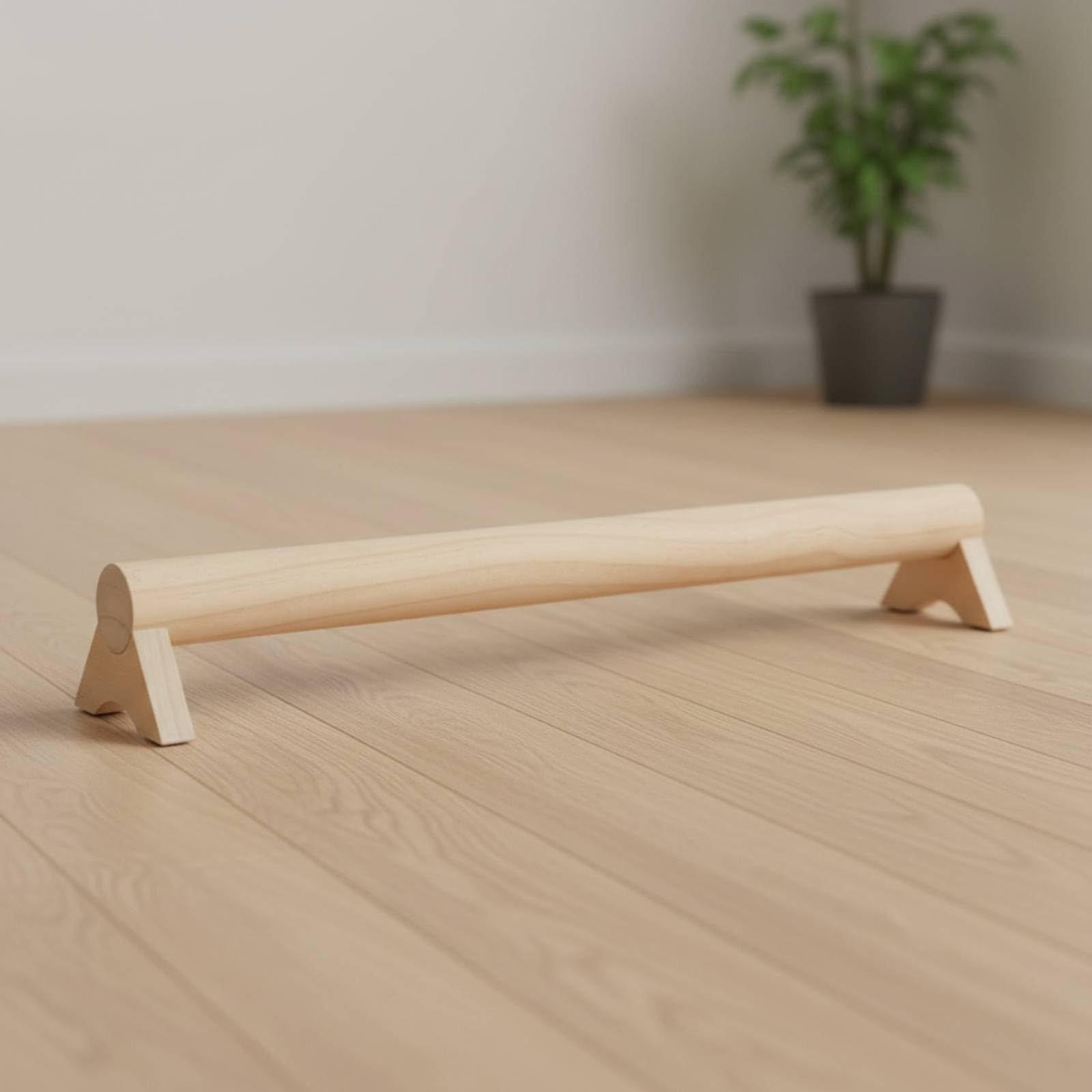 Gralara Trave di Equilibrio in Legno Antiscivolo Trave di Equilibrio Robusta Attrezzo per Ginnasti, Casa