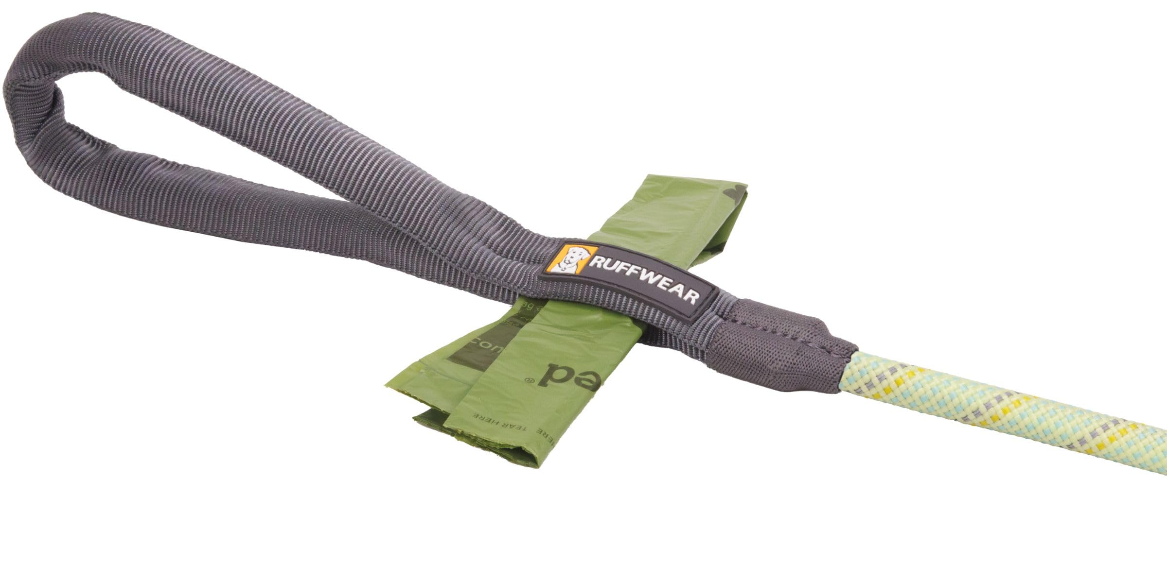 Ruffwear Knot-a-Leash - Guinzaglio riflettente per cani, grande, 1,5 m, con manico imbottito, leggero e resistente, guinzaglio anti-groviglio, moschettone di bloccaggio sicuro, S, verde muschio